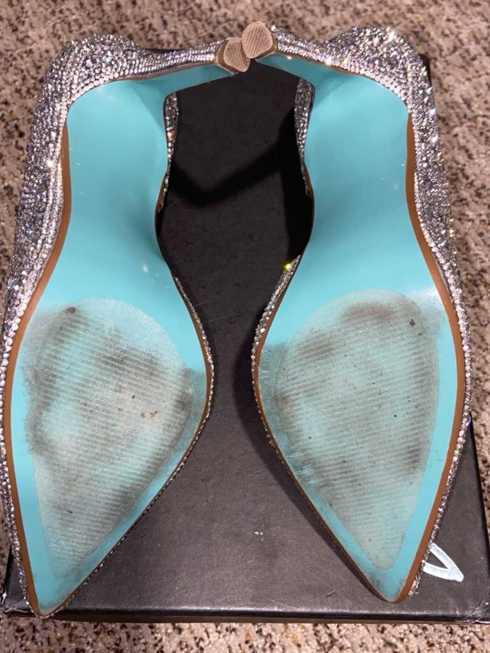 Betsey Johnson Silver Crystal D'Orsay Pointed Pump - Picture 5 of 5
